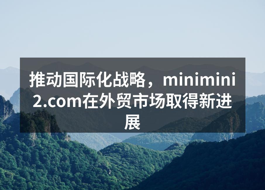 推动国际化战略，minimini2.com在外贸市场取得新进展