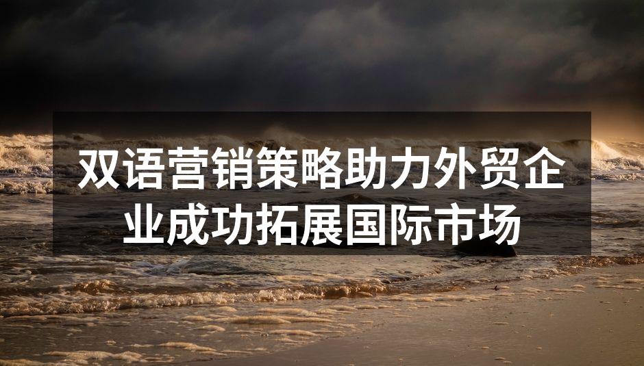 双语营销策略助力外贸企业成功拓展国际市场