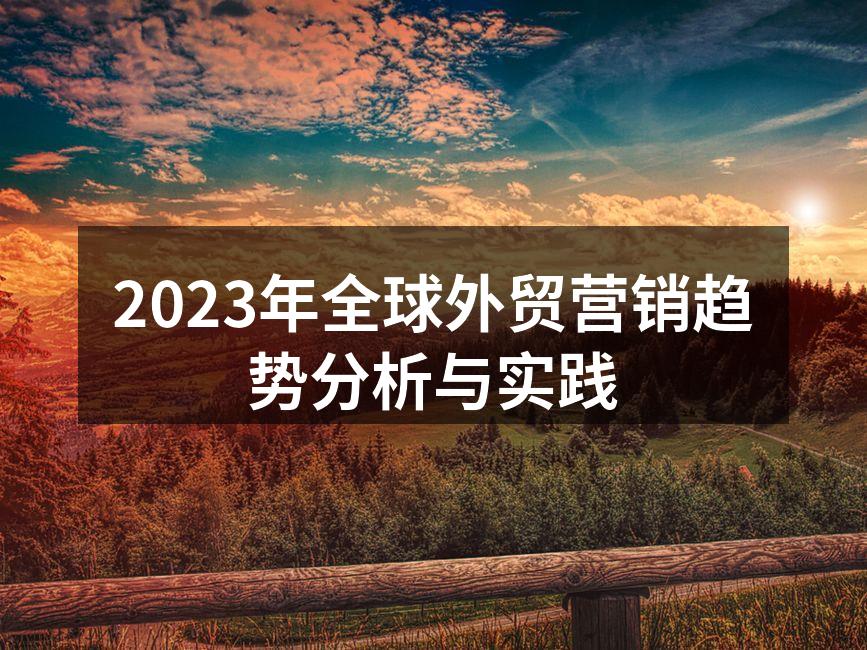 2023年全球外贸营销趋势分析与实践